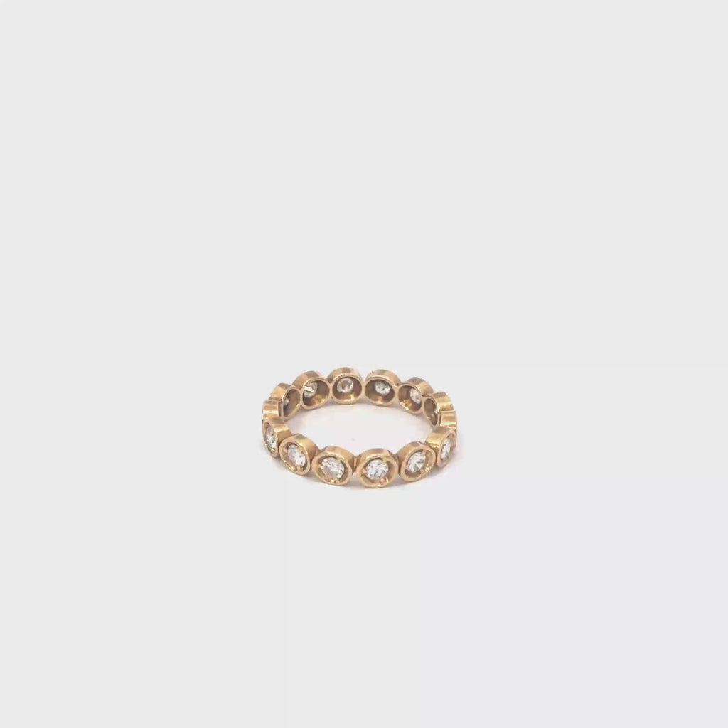 14K Yellow Gold Diamond Illusion Set Eternity Band