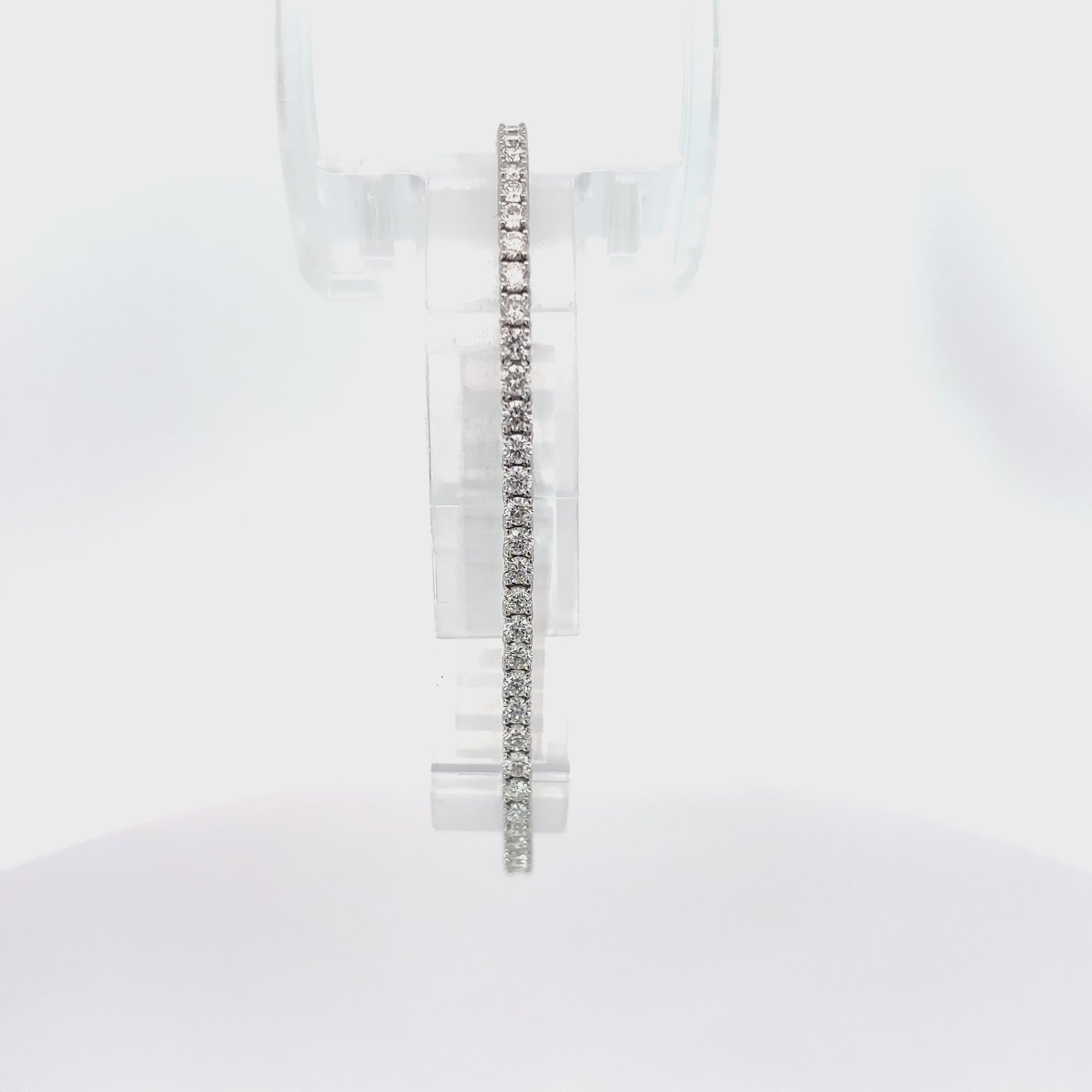 14K White Gold Laboratory Grown Diamond Tennis Bracelet