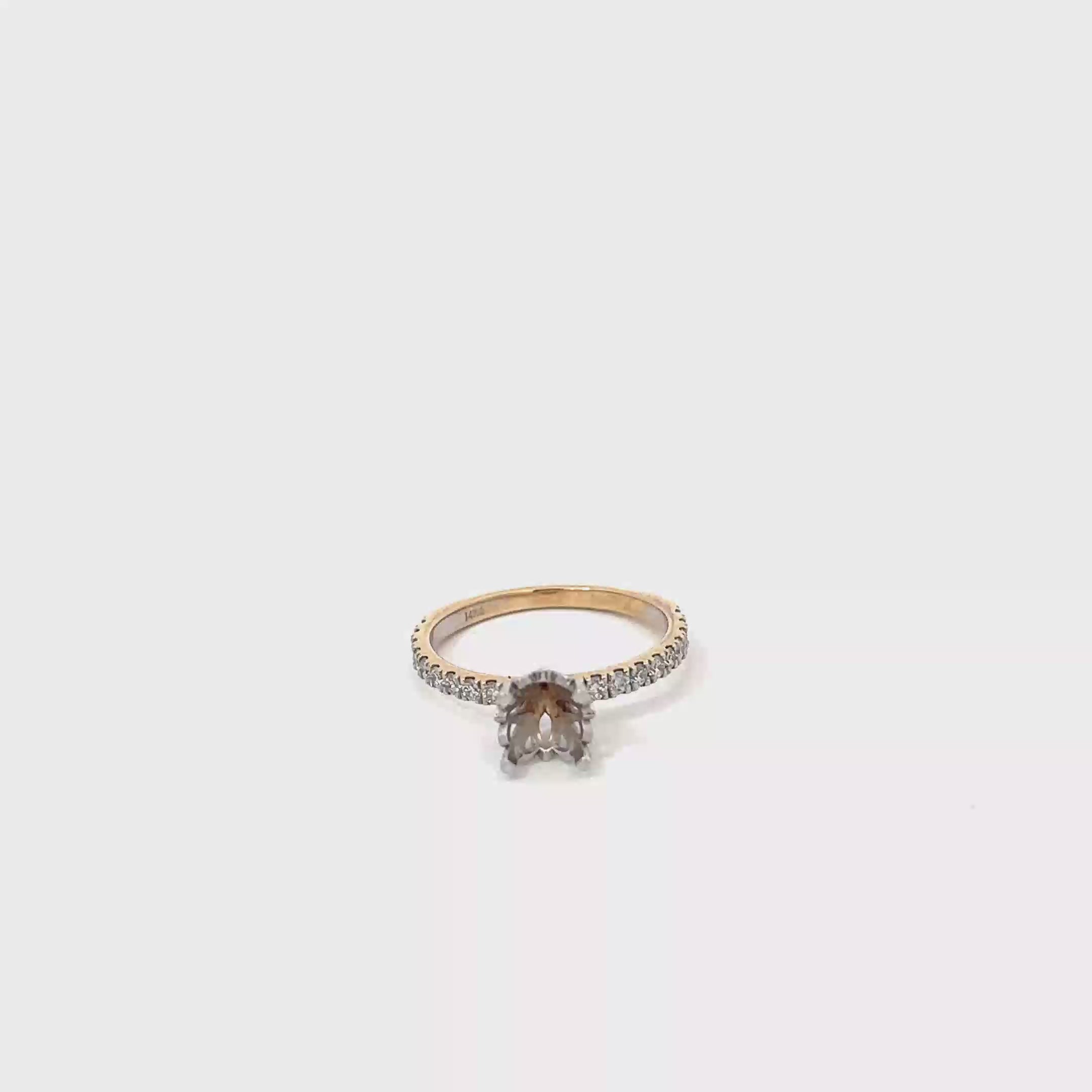 14K Yellow Gold Prong Set Engagement Ring