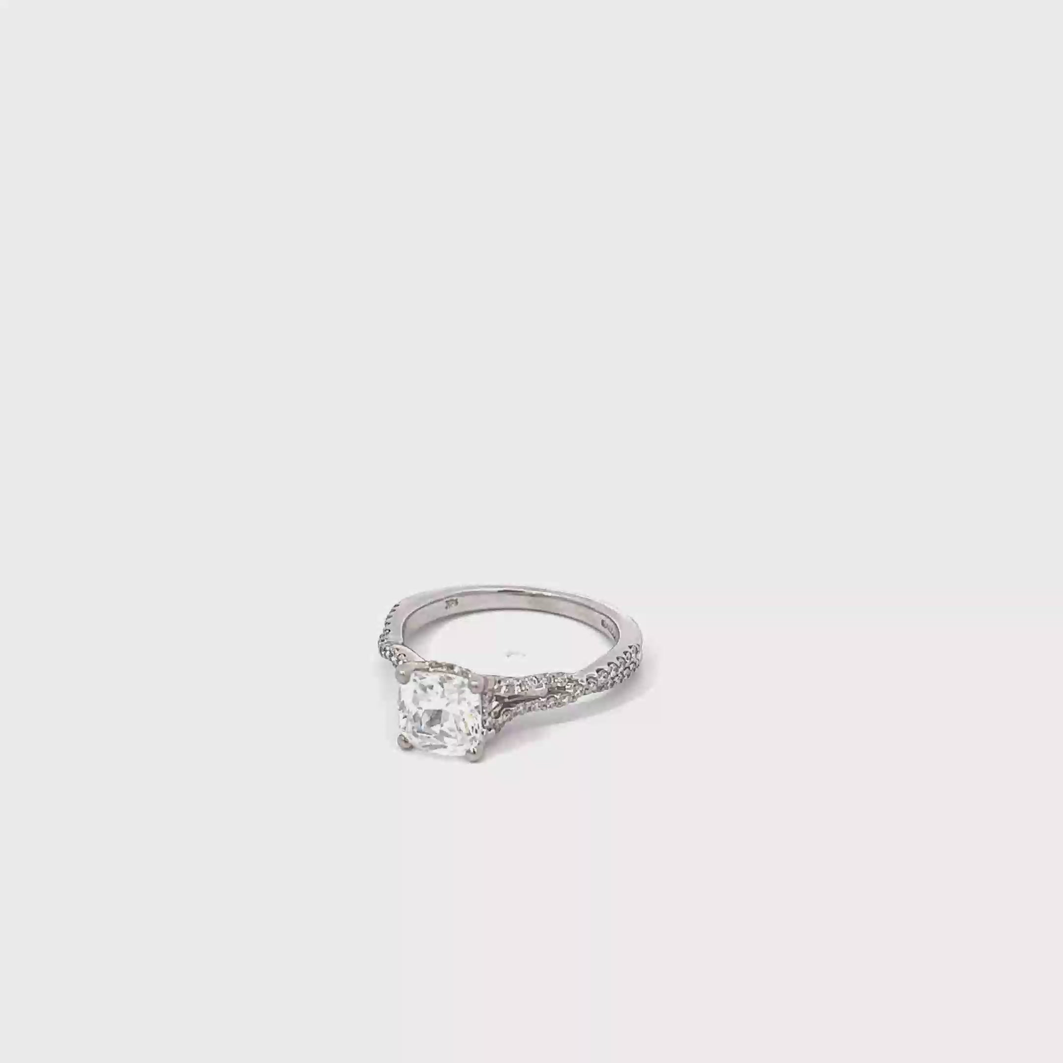 14K White Gold Twist with a Hidden Halo
